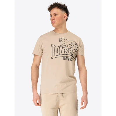 Abbildung von Lonsdale Normale Passform Langsett Tshirt print, Herren, Größe: XL, Sand black