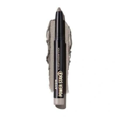 Abbildung von Avon Power Stay Eyeshadow 16 Hour 2 In 1 Longwear Lidschatten &amp; Eyeliner Stick Wasserfest Cool Silver