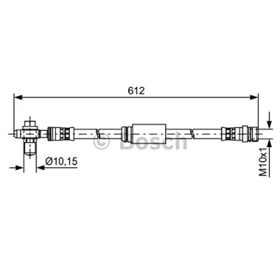 Abbildung von BOSCH 1 987 481 631 Bremsschläuche 580 VOLKSWAGEN: Golf 6 Variant, Jetta 4