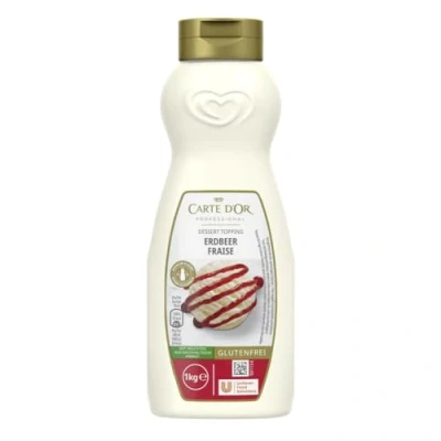 Abbildung von Carte d&#039;Or Dessert Topping Erdbeer Dessertsauce (mit fruchtigem Geschmack), 6er Pack (6 x 1kg)