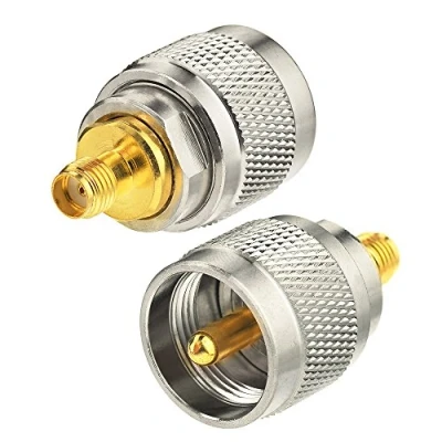 Abbildung von Eightwood Walkie Talkie Handheld Radio SMA Female auf UHF Male Pl Stecker Antenne Adapter 2 Stücke für Ham Baofeng Wouxun Kenwood Icom Yaesu CB Funk MEHRWEG