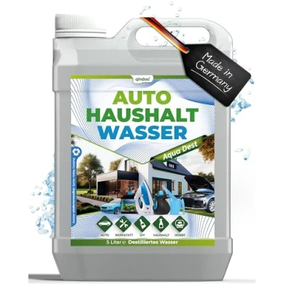 Abbildung von Qindoo Aqua Dest Destilliertes Wasser Auto Haushalt (5 Liter)