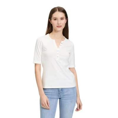 Abbildung von Betty Barclay MIT Knopfen Tshirt basic, Damen, Größe: 36, Rohweiß
