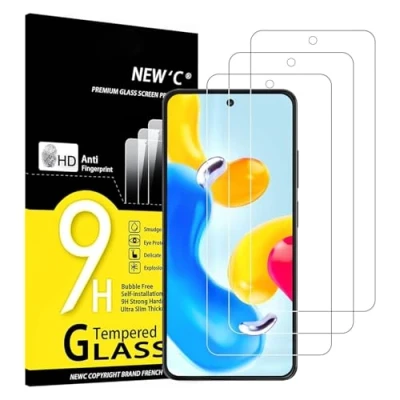 Abbildung von NEW&#039;C 3 Stück, Panzer Schutz Glas für Xiaomi Redmi Note 11S 5G (6,6&quot;), Frei von Kratzern, 9H Härte, HD Displayschutzfolie, 0.33mm Ultra klar, Ultrabeständig