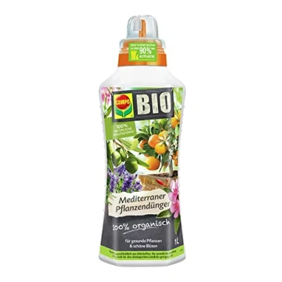 Abbildung von COMPO BIO Mediterraner Pflanzendünger für mediterrane Pflanzen, 100% natürliche und vegane Inhaltsstoffe, Flüssig Dünger, 1 L