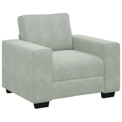 Abbildung von vidaXL Sofa Sessel Hellgrau 60 cm Samt
