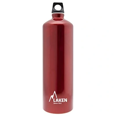 Abbildung von Laken Futura Alu Trinkflasche Schmale Öffnung Schraubdeckel mit Schlaufe 1,5L, Rot