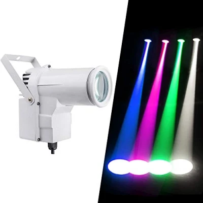 Abbildung von Punktstrahler für Discokugel 12w Led pinspots, Spot Licht, Disco Lights Strahler, Pinspot Dmx RGBW 4IN1 Stage Spotlight for Mirror Ball Spiegelkugel mit Motor