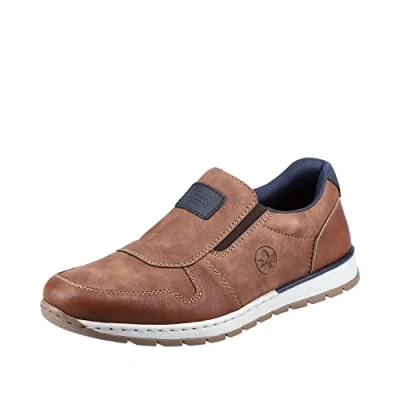 Abbildung von Rieker Slipper, Herren, Größe: 42, Almondfoxnavy Schuhe