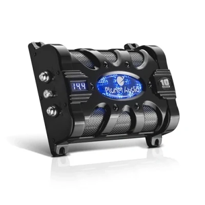 Abbildung von Planet Audio PC10F Kondensator mit digitaler Spannungsanzeige, 10 Farad, Blaue Beleuchtung
