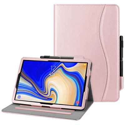 Abbildung von Fintie Schutzhülle für Samsung Galaxy Tab S4 10.5 2018 Modell SM T830/T835/T837, Multi Winkel Betrachtungsstand Cover mit S Pen Auto Sleep/Wake Funktion, Rose Gold