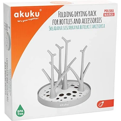 Abbildung von AKUKU Trockenständer Babyflaschen Flaschenbaum Grau Abtropfgestell Flaschen Flaschentrockner Flaschenständer Baby Flaschenhalter
