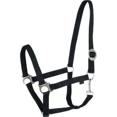 Abbildung von Covalliero Halfter Hippo Nylon Schwarz Warmblut