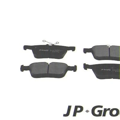 Abbildung von JP GROUP 1163708610 Bremsbelagsatz Hinterachse exkl. Verschleißwarnkontakt VOLKSWAGEN: Tiguan II, Allspace, Touran AUDI: A3 Cabrio