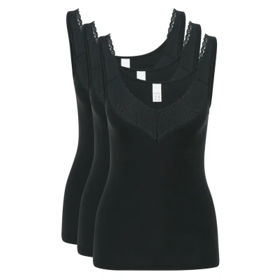 Abbildung von Speidel 3ER PACK Natalie Unterhemd/shirt, Damen, Größe: 40, Schwarz