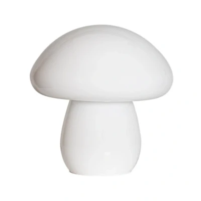 Abbildung von By Rydéns Tischleuchte Mira Mushroom, weiß, Glas, Höhe 30 cm