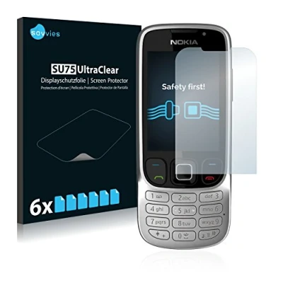 Abbildung von Savvies 6 Stück Schutzfolie für Nokia 6303i classic Displayschutz Folie Ultra Transparent