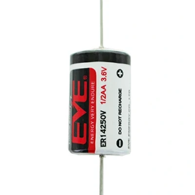 Abbildung von AccuCell EVE ER14250P Lithium Batterie mit axialem Drahtanschluss