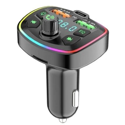 Abbildung von Bluetooth FM Transmitter für Auto, Wireless Kfz Radio Adapter USB C PD + Dual Ladegerät Handy Tablet