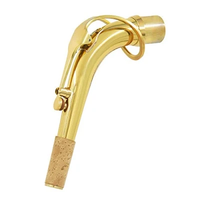 Abbildung von Alnicov Messing Alto Saxophon Sax Bend Hals mit Reinigungsstoff Zubehör