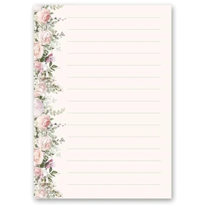 Abbildung von 100 Blatt Briefpapier ROSENPRACHT DIN A6 (105x148 mm) Hoch, 90 g/m² Rosen