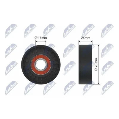 Abbildung von NTY RNK AU 000 Spannrolle ohne Halter VOLKSWAGEN: Golf 4 Schrägheck, Lupo / 3L, Variant, SKODA: Fabia I 1 Combi