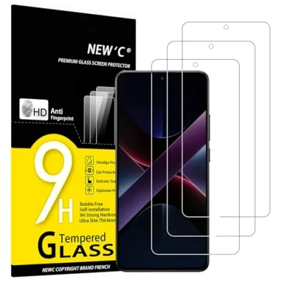 Abbildung von NEW&#039;C 3 Stück, Panzer Schutz Glas für Xiaomi POCO X7 Pro, Frei von Kratzern, 9H Härte, HD Displayschutzfolie, 0.33mm Ultra klar, Ultrabeständig folie