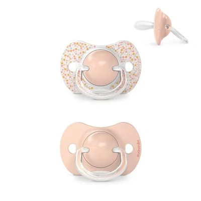 Abbildung von Suavinex, Schnuller für Babys von 6 18 Monaten, 2er Pack, mit Physiologischem Sauger SX Pro aus Silikon, Symmetrisch, Superweich und Flexibel, Dreams Pink