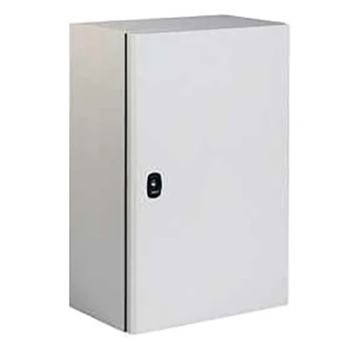 Abbildung von SCHNEIDER ELECTRIC Wandschrank Metall S3D, 800 x 600 200 mm HxBxT RAL7035 mit Montageplatte, IP66, 1 Tür