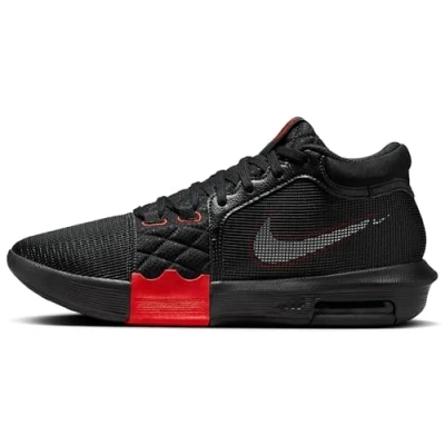 Abbildung von Nike Performance Lebron Witness 8 Basketballschuh, Herren, Größe: 45, Black/white/university red Textil