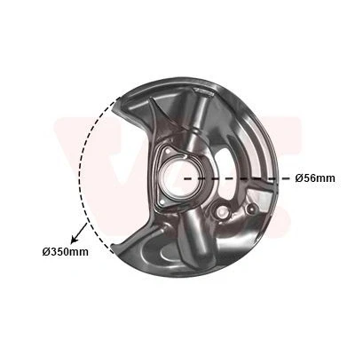 Abbildung von VAN WEZEL 3029371 Ankerblech Vorderachse links MERCEDES BENZ: C Klasse Limousine, SLK, CLK Coupe