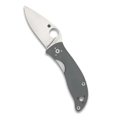 Abbildung von Spyderco, Taschenmesser, Alcyone Linerlock, Klinge: 7 cm, G10, Klappmesser, Taschenclip, satin finish, grau