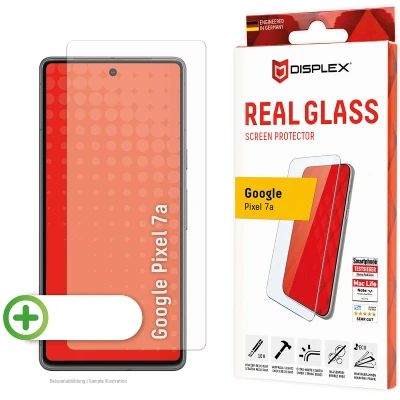Abbildung von Google Pixel 7a Panzerglas Displex Real Glass 2D Bildschirmschutzfolie für das