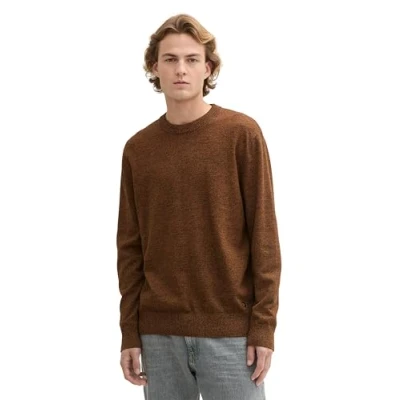 Abbildung von TOM TAILOR Denim Strickpullover, mit Rundhalsausschnitt