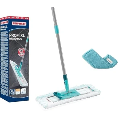 Abbildung von Leifheit Wischbezughalterung Bodenwischer Profi XL micro duo + duster static (kompakte Box)