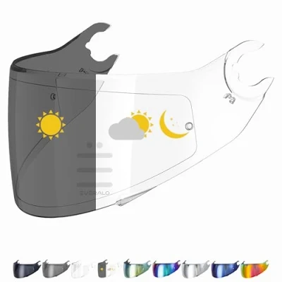 Abbildung von Everalo Kompatibel mit Shark Skwal 2 Visier Spartan 1.2 D Helmvisier VZ160 VZ165 Pinlock Ready (Photochromatic)