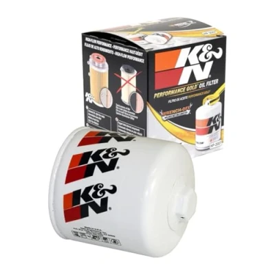 Abbildung von K&amp;N Ölfilter Patrone 93x104mm kompatibel mit Chevrolet, Jeep, Dodge, Eagle, Ford, Mercury, Pontiac (HP 2007) Weiß