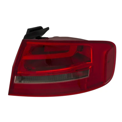 Abbildung von HELLA 2VA 010 914 121 Rückleuchte rechts äusserer Teil P21W 12 Rot mit Glühlampe, Lampenträger AUDI: A4 B8 Limousine
