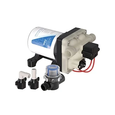 Abbildung von WM aquatec Druckmembranpumpe WMMP12 116 mit hoher Förderleistung bei pulsationsfreiem Betrieb automatische Trinkwasserpumpe geeignet für Wohnmobile, Caravans, Boote uvm. Made in Germany