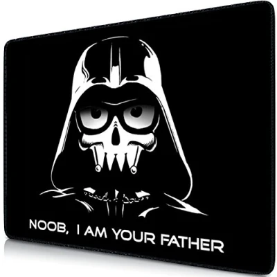 Abbildung von Sidorenko Gaming Mauspad Mousepad spezielle Oberfläche verbessert Geschwindigkeit und Präzision Fransenfreie Ränder rutschfest Schwarz