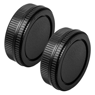 Abbildung von Fotover Kamera Gehäusedeckel Hinten Objektivdeckel Ersatz Set kompatibel mit Olympus OM Mount Objektivs&amp;Kameras,2 Sets