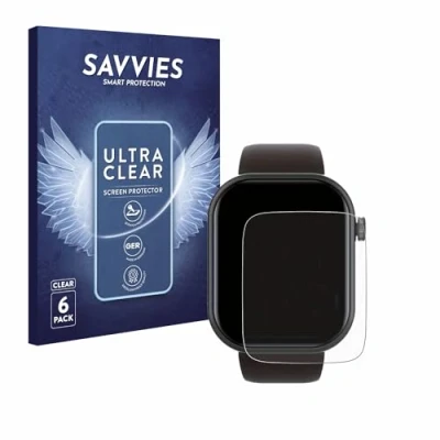 Abbildung von Savvies 6 Stück Schutzfolie für Smartwatch IDW13 / IDW15 IDW19 1.8&quot; Displayschutz Folie Ultra Transparent