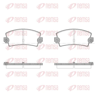 Abbildung von REMSA 0021.36 Bremsbelagsatz Hinterachse inkl. Verschleißwarnkontakt MAZDA: 5, 3 Hatchback, VOLVO: S40 II, C30, C70 2 Cabriolet, FORD: Focus Kombi