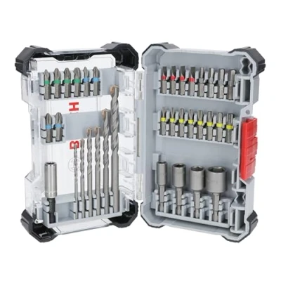 Abbildung von Bosch 35x Extra Hard Schrauberbit‑ und CYL 3 Bohrer Set, 35‑tlg. (197 x 110,5 mm, Professional Zubehör Schraubendreher, Bohrschrauber)
