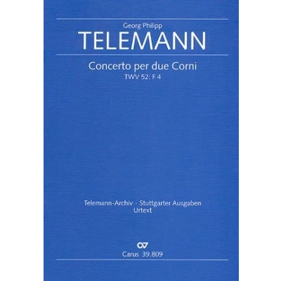 Abbildung von Telemann: Concerto per due Corni in F (TWV 52:F4). Partitur