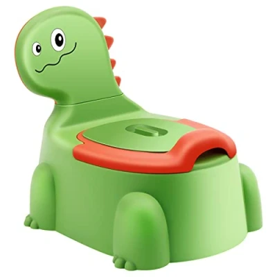 Abbildung von Töpfchen für Kinder Kindertoilette Baby Toilette Kindertopf Dinosaurier Themen Potty Klo Babytopf Kind Topf WC Toepfchen Kleinkinder Training Tragbares Ab 1 6 Jahr Jungen Mädchen Kindertöpfchen Grün