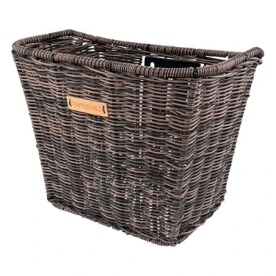 Abbildung von Fahrradkorb Für Vorne Basil Bremen Rattan Look Mit FM Vorbauhalter 27 X 35 29 Cm Nature Brown