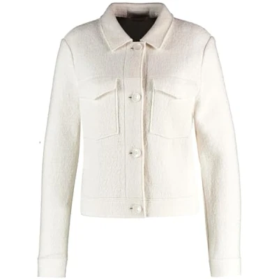 Abbildung von Gerry Weber Langarm GEFÜTTERT Kastige IN Optik Fleecejacke, Damen, Größe: 36, Whisper white