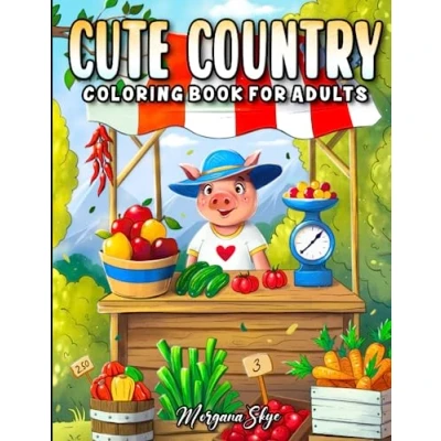 Abbildung von Cute Country: Fun and Relaxing Countryside Scenes with Adorable Farm Animals, Beautiful Flowers, Charming Barnyards More!