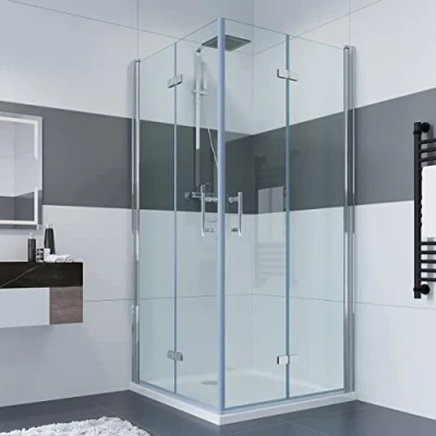 Abbildung von IMPTS Walk in Dusche Glaswand Dusche, glas, (70 100 x 185/195 cm, Begehbare Duschabtrennung, 6mm ebenerdig Glastrennwand), Glas Duschabtrennung Duschkabine